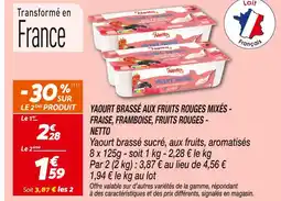 Netto Netto yaourt brassé aux fruits rouges mixés - fraise, framboise, fruits rouges offre