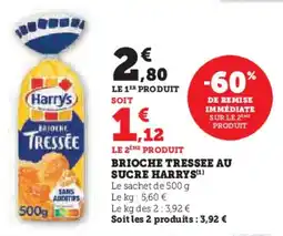 U Express Brioche tressee au sucre harrys offre