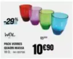 Narbonne accessoires Wol - pack verres quadri massa 18cl offre