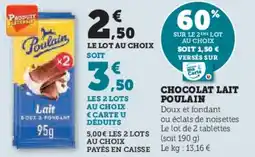 U Express Chocolat lait poulain offre