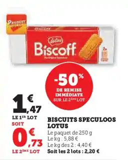U Express Biscuits speculoos lotus offre