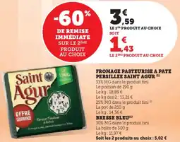 U Express Fromage pasteurise a pate persillee saint agur offre