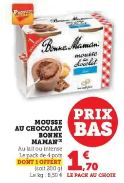 U Express Mousse au chocolat bonne maman offre