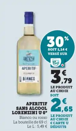 U Express Aperitif sans alcool lorenzini u 0° offre