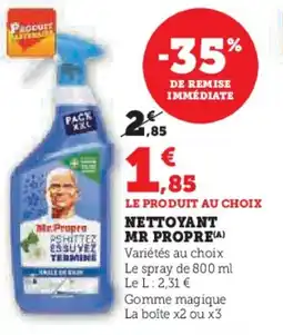U Express Nettoyant mr propre offre