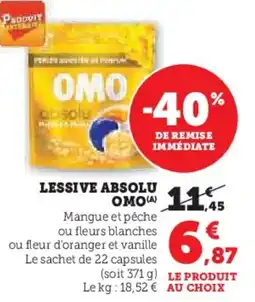 U Express Lessive absolu omo offre