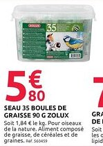 Mr Bricolage Seau 35 boules de graisse zolux offre
