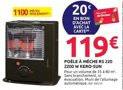 Mr Bricolage Poêle à mèche rs 220 2200 w kero-sun offre