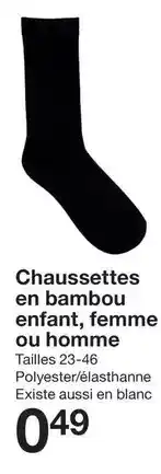 Zeeman Chaussettes en bambou enfant, femme ou homme offre