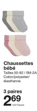 Zeeman Chaussettes bébé offre
