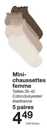 Zeeman Mini- chaussettes femme offre