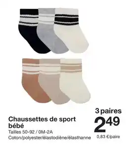 Zeeman Chaussettes de sport bébé offre