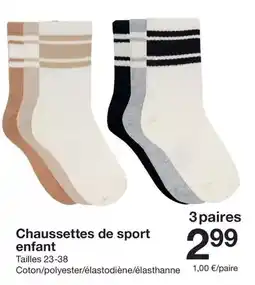 Zeeman Chaussettes de sport enfant offre