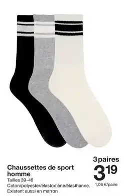 Zeeman Chaussettes de sport homme offre