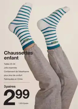 Zeeman Chaussettes enfant offre