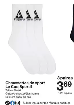 Zeeman Le coq sportif - chaussettes de sport offre