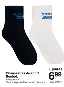 Zeeman Reebok - chaussettes de sport offre