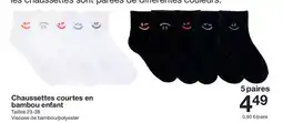 Zeeman Chaussettes courtes en bambou enfant offre
