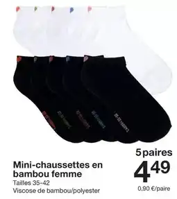 Zeeman Mini-chaussettes en bambou femme offre