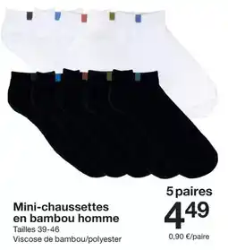Zeeman Mini-chaussettes en bambou homme offre