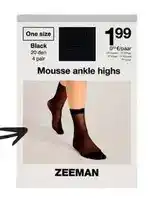 Zeeman Mousse ankle highs offre
