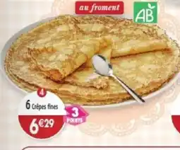 Maximo 6 crêpes fines au froment offre