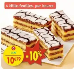 Maximo 4 mille-feuilles, pur beurre offre
