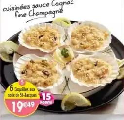 Maximo 6 coquilles aux noix de st-jacques cuisinées sauce cognac fine champagne offre
