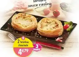 Maximo 2 tartefines choucroute lardons sauce riesling offre