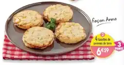 Maximo 4 galettes de pommes de terre façon anna offre