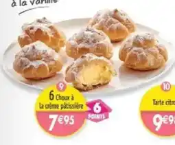 Maximo 6 choux à la crème pâtissière à la vanille offre