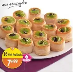 Maximo 16 Mini-feuilletés aux escargots offre