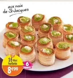Maximo 16 mini-feuilletés aux noix de st-jacques offre