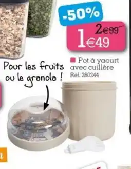 Kandy Pot à yaourt avec cuillère offre