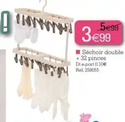 Kandy Séchoir double + 32 pinces offre