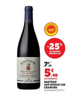 Hyper U Rasteau aop rouge les crapons offre