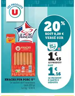 Hyper U U Knacks pur porc offre