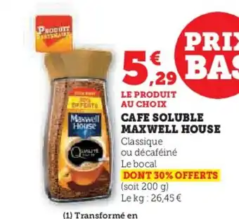 MAXWELL HOUSE Cafe soluble
