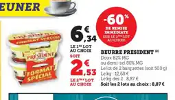 Hyper U PRESIDENT Beurre offre