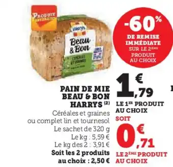 Hyper U HARRYS Pain de mie beau & bon offre