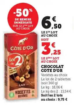 Hyper U COTE D'OR Chocolat offre