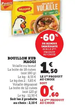 Hyper U MAGGI Bouillon kub offre