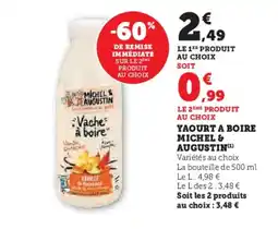 Hyper U MICHEL& AUGUSTIN Yaourt a boire offre