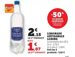 Hyper U LORINA Limonade artisanale offre