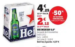Hyper U HEINEKEN 0,0° offre