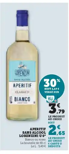 Hyper U Aperitif sand alcool lorenzini u offre