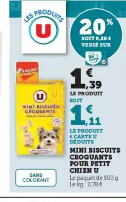 Hyper U U Mini biscuits croquants pour petit chien offre