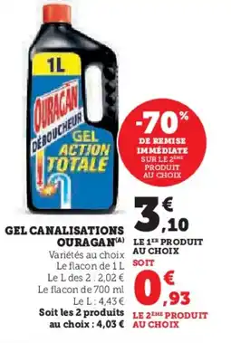 Hyper U OURAGAN Gel canalisations offre