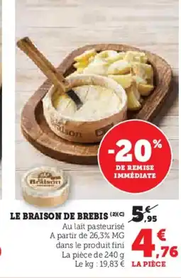 Hyper U Le braison de brebis offre