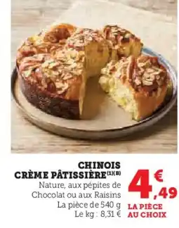 Hyper U Chinois crème pâtissière offre